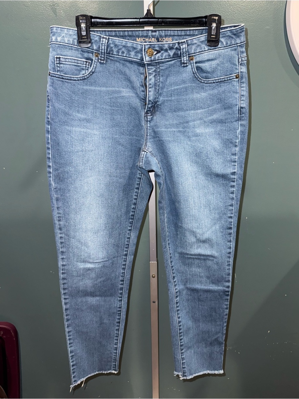 Michael Kors Light Wash Cropped Skinny Jeans